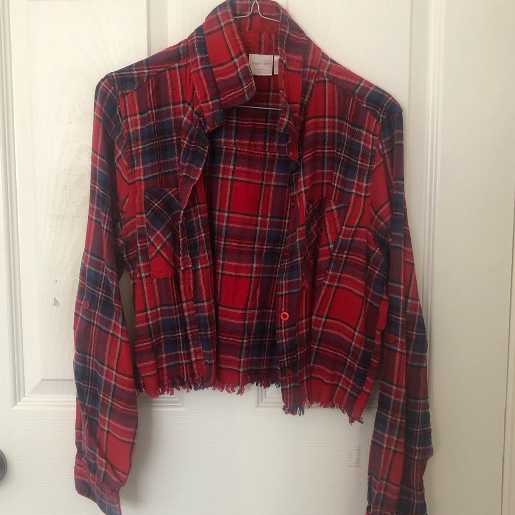 Plaid Pattern Crop Jacket